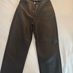Wilfred Black Leather Pants